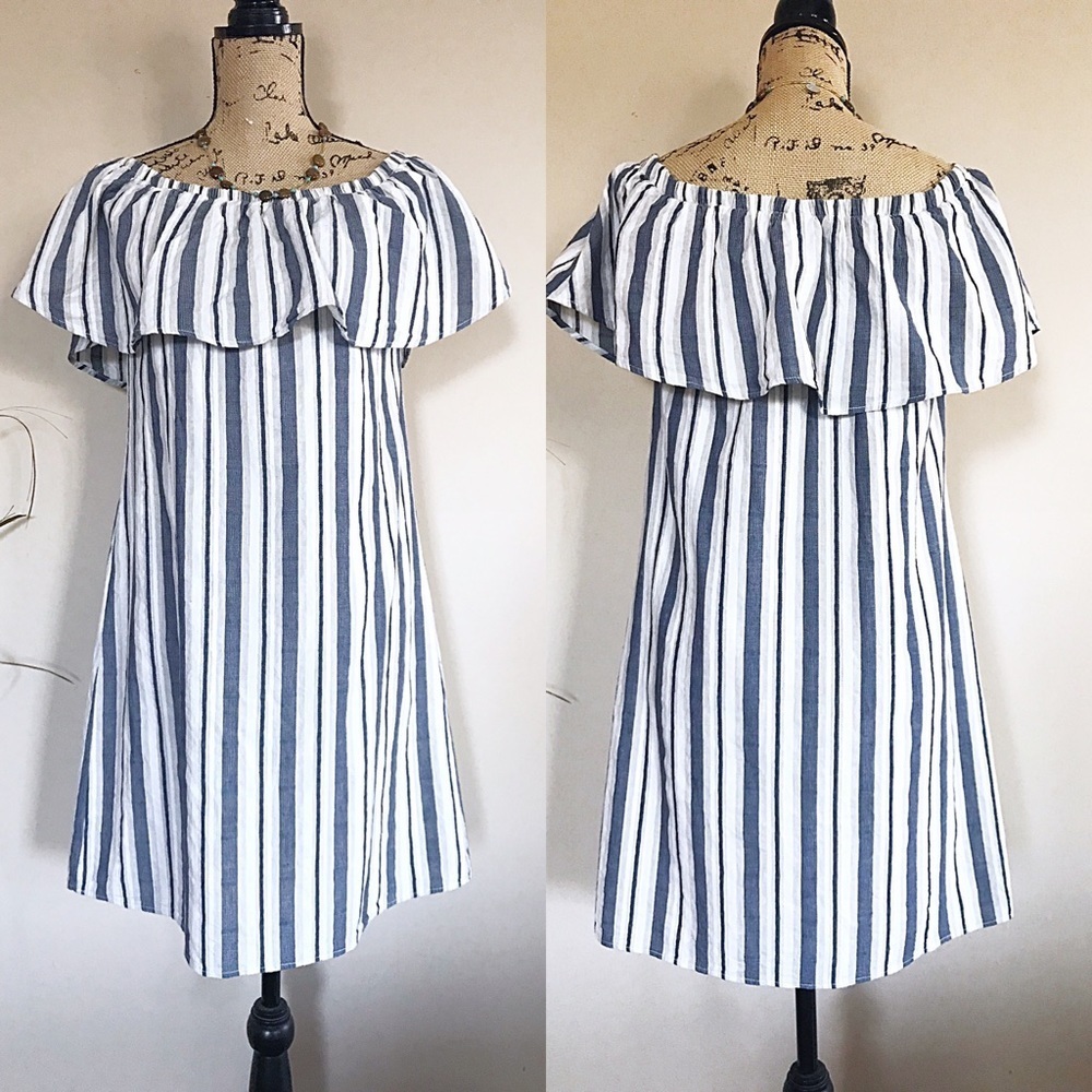 •LARA• ruffle shift dress